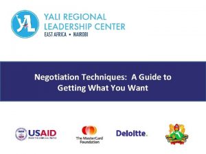 Negotiation Techniques A Guide to Getting What You