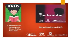 Edital do Programa Nacional do Livro Didtico PNLD