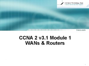 CCNA 2 v 3 1 Module 1 WANs