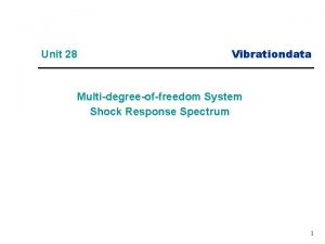 Unit 28 Vibrationdata Multidegreeoffreedom System Shock Response Spectrum