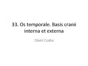 33 Os temporale Basis cranii interna et externa