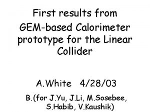 First results from GEMbased Calorimeter prototype for the