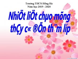 Trng THCS Hng H Nm hc 2019 2020