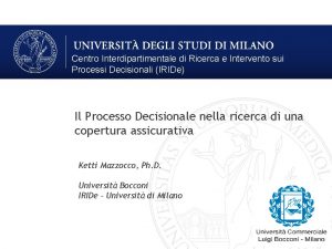 Centro Interdipartimentale di Ricerca e Intervento sui Processi