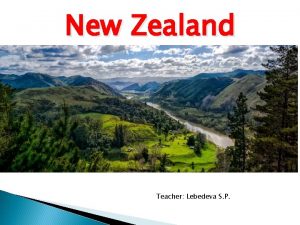 New Zealand Teacher Lebedeva S P New Zealand