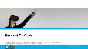 Basics of Fitts Law Schwind V Mayer S