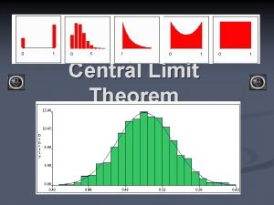 Central Limit Theorem The central limit theorem and