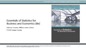 Essentials of Statistics for Business and Economics 8