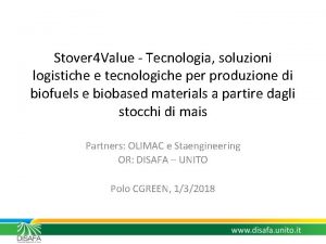 Stover 4 Value Tecnologia soluzioni logistiche e tecnologiche