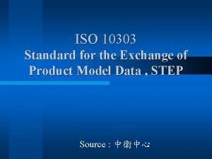 ISO 10303 Standard for the Exchange of Product