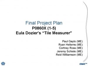 Final Project Plan P 0860 X 1 5