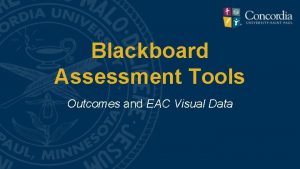 Blackboard outcomes assessment