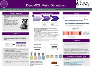 Deep MIDI Music Generation Arindam Bhattacharya Jonathan Burge