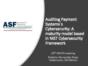 Auditing Payment Systemss Cyberserurity A maturity model based