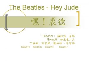 The Beatles Hey Jude Teacher Group 8 4980