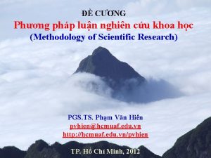 CNG Phng php lun nghin cu khoa hc