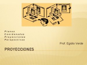 Planos Coordenadas Proyecciones Perspectivas Prof Egidio Verde PROYECCIONES