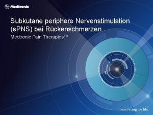 Subkutane periphere Nervenstimulation s PNS bei Rckenschmerzen Medtronic