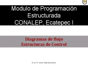 Modulo de Programacin Estructurada CONALEP Ecatepec I Diagramas