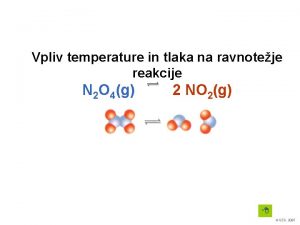 Vpliv temperature in tlaka na ravnoteje reakcije N