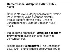 Herbert Lionel Adolphus HART 1907 1992 tuduje starovek