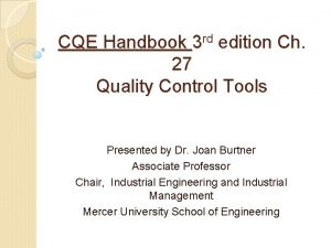 CQE Handbook 3 rd edition Ch 27 Quality