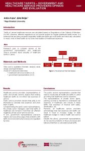 HEALTHCARE TARIFFS GOVERNMENT AND HEALTHCARE SERVICE PROVIDERS OPINION