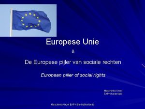 Europese Unie De Europese pijler van sociale rechten