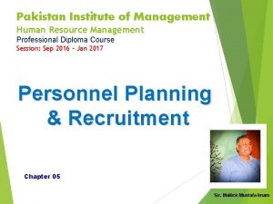 Pakistan Institute of Management Human Resource Management Professional