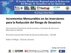 Incrementos Mensurables en las inversiones para la Reduccin