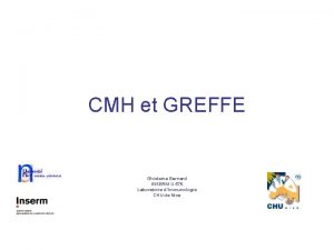 CMH et GREFFE Ghislaine Bernard INSERM U 576