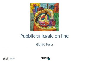 Pubblicit legale on line Guido Pera Di cosa