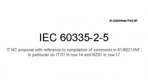 612020 WebITNC97 IEC 60335 2 5 IT NC