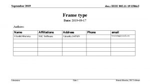 September 2019 doc IEEE 802 11 191506 r