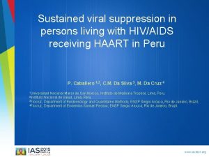 Sustained viral suppression in persons living with HIVAIDS