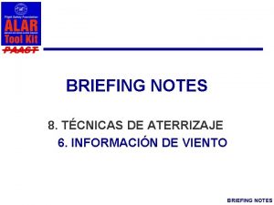 PAAST BRIEFING NOTES 8 TCNICAS DE ATERRIZAJE 6