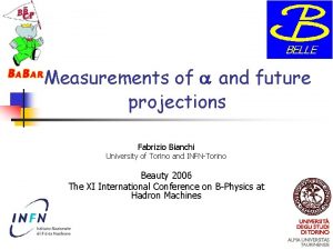 Measurements of a and future projections Fabrizio Bianchi