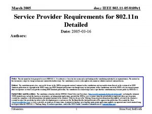 March 2005 doc IEEE 802 11 050109 r