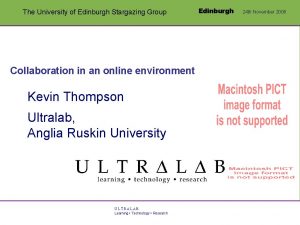 The University of Edinburgh Stargazing Group Collaboration in
