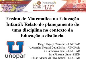 Ensino de Matemtica na Educao Infantil Relato do