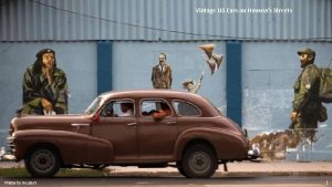 Vintage US Cars on Havanas Streets Photo by