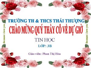 TIN HC LP 3 B Gio vin Phan
