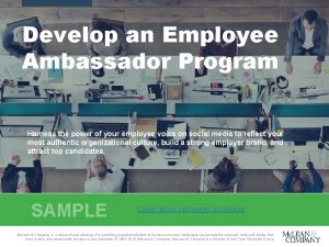 Develop an Employee Ambassador Program Harness the power