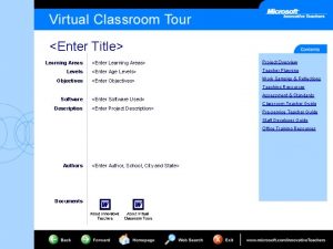 Enter Title Enter Learning Areas Project Overview Levels