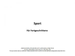 Sport Fr Fortgeschrittene Die typisch mnnlichen und typisch