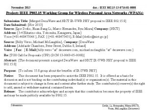 November 2013 doc IEEE 802 15 13 0716