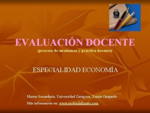 EVALUACIN DOCENTE proceso de enseanza y prctica docente