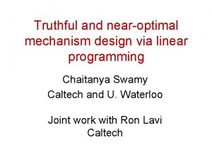 Truthful and nearoptimal mechanism design via linear programming