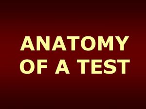 ANATOMY OF A TEST Accusation by Satan Satan