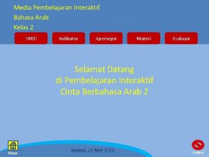 Media Pembelajaran Interaktif Bahasa Arab Kelas 2 SKKD